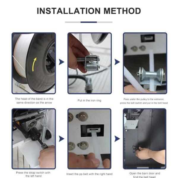 Automatic Strapping Machine 800*600mm Tunnel Wrapping Machine Durable High Table Baling Carton Box For Warehouse