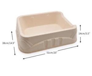 Quality Bamboo Fiber  Disposable Litter Boxes Eco Friendly Molded Pulp Paper Litter Box for sale