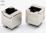 8P8C Vertical Network Connector RJ45 For Telecom / Datacom RoHS Compliant