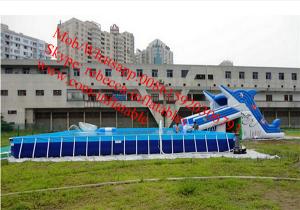 backyard swimming pool inflatable pool with slide metal frame swimming pool