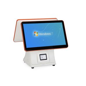 15.6 Dual Screen All In One Windows POS Machine Cashier Terminal With QR Code
