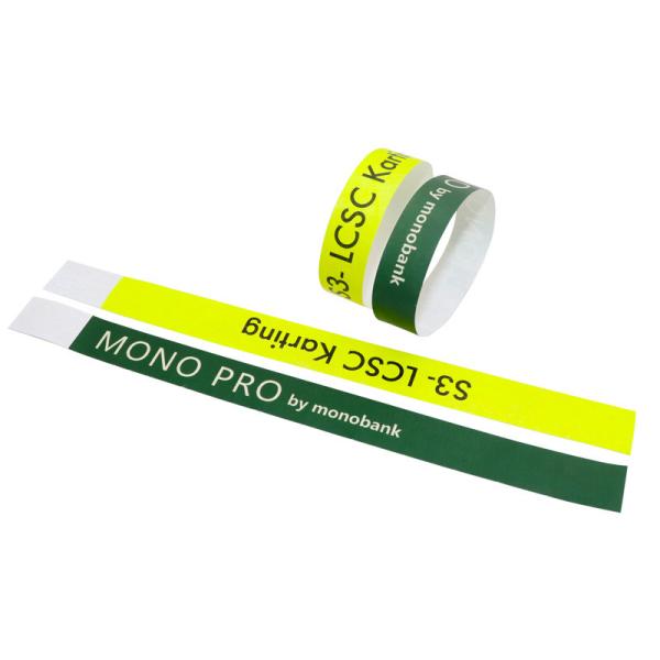 Buy Printing Paper Event Wristbands Bar Coding Lightweight Tyvek Material at wholesale prices
