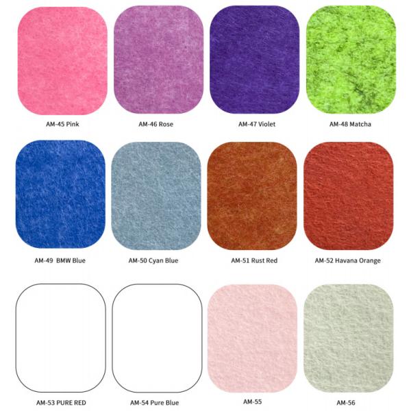 9mm Snow White Acoustic Fiber Board 100% Recyclable Polyester Fiber