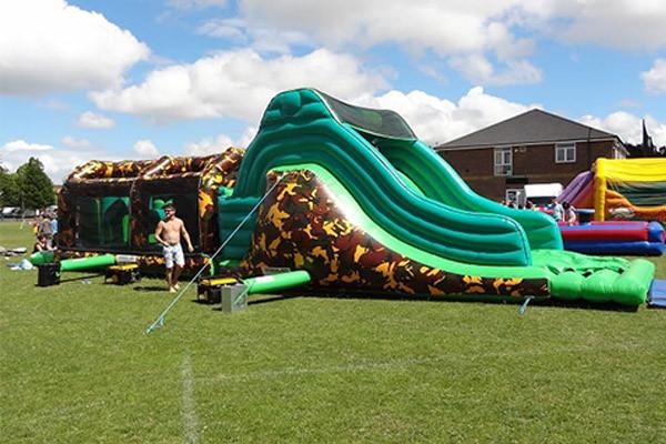Buy Army Inflatable Obstacle Courses Backyard Bouncy Castles Obstacle Course For Rent at wholesale prices