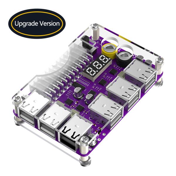 Buy ATX 24 Pin Power Supply Breakout Board with Acrylic Case Kit 3 Digit LED Display 12- port USB 2.0 & QC 2.0/ 3.0 & 12V Output at wholesale prices