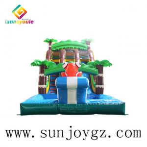 Environmentally Friendly Inflatable Jungle Water Park Slide For Recreation