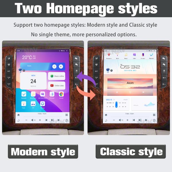 Viknav Car Radio For GMC-Yukon/Chevy Suburban Tahoe Auto AC (2007-2013)12.1 Inch Android 13 IPS Touch Screen Navigation