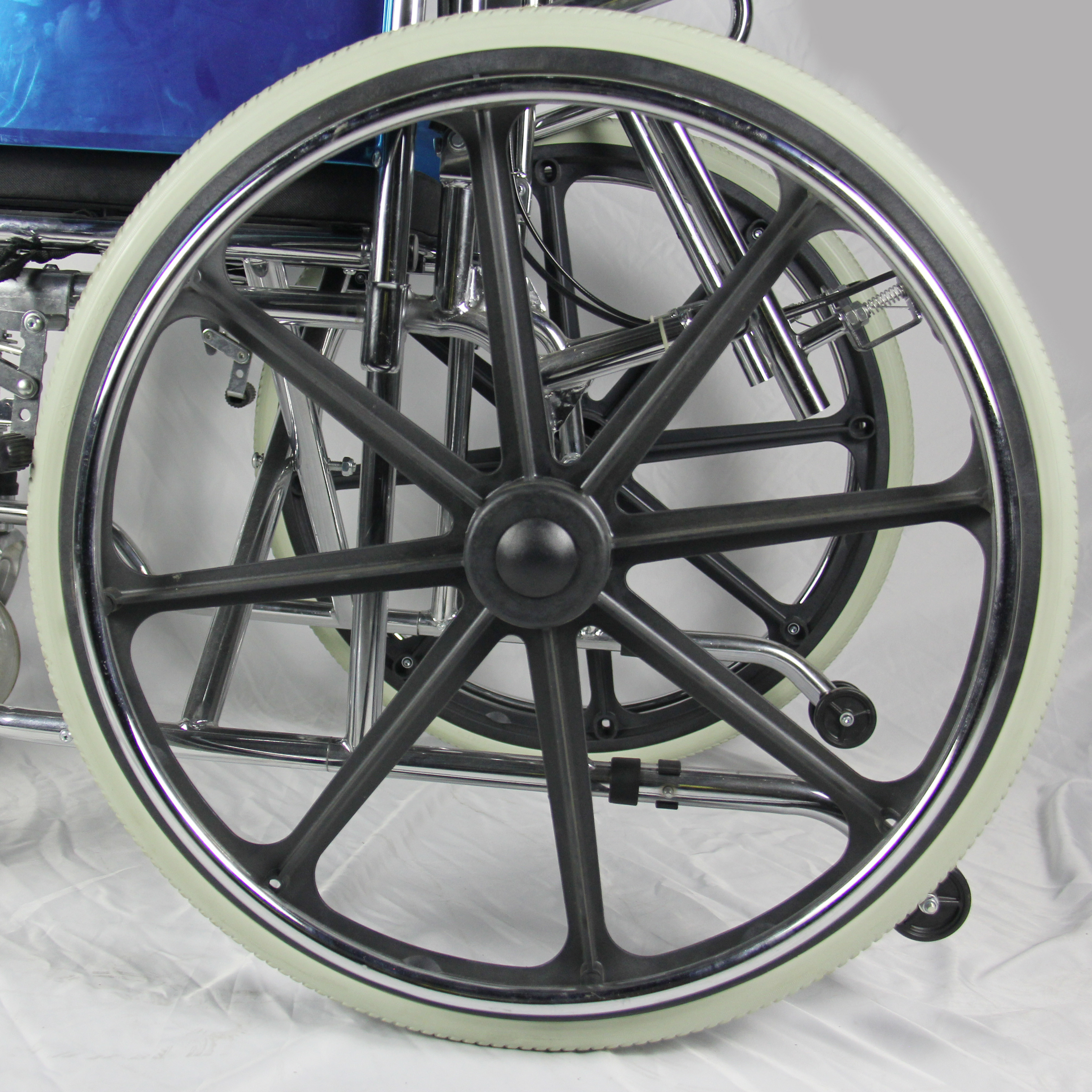 Multi-configuration High Back Folding Reclining Wheelchair With Commode and U-shape Seat