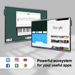 75'' H10 ODM 4K Android OPS Interactive Display Panel Smart Board Touch Screen Monitor