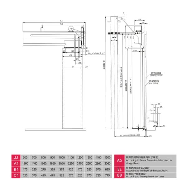 Vvvf Passenger Elevator Door Operator , Center Opening Elevator Door Components