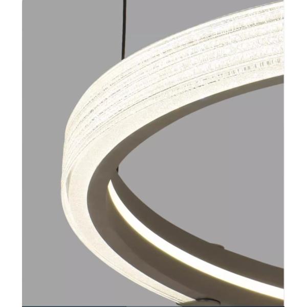 Nordic Indoor Villa Big Lighting Chandelier Modern Creative Ring Hollow Rotating Pendant Light