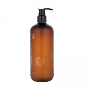 China Brown Transparent 500ml Lotion Bottle Matte Finish Pretty Lotion Bottles With Pump on sale