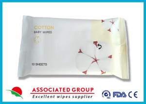 Quality Organic Natural Cotton Baby Wipes Biodegradable Fiber Superior Absorption for sale