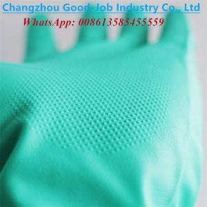 Quality 11mil Nitrile Heavy Duty Industry Gloves Unlined 3D Diamond Grain Puncture Oilproof Chemical Resistant for sale