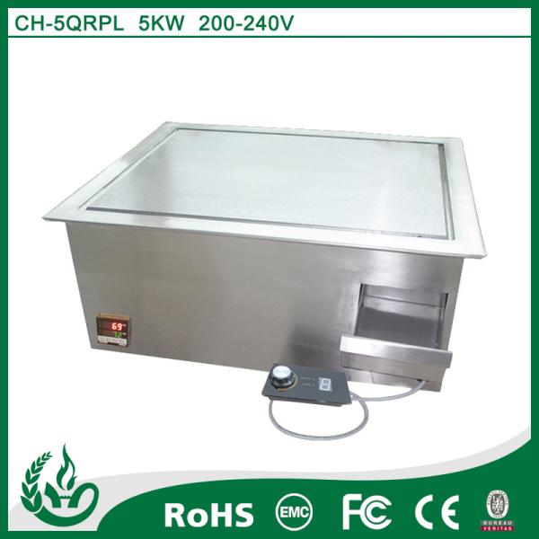 Buy Microcomputer control induction griddle flat plate griddle with 5kw at wholesale prices
