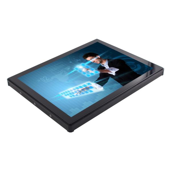 Fan Capacitive Touch Screen Monitor 250 Nits Industrial Lcd Panel