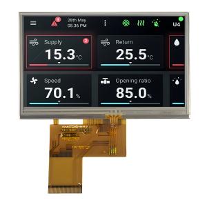 Quality 4.3-Inch Resistive Touch IPS TFT LCD Module With 480x272 Pixel Resolution And RGB Interface for sale