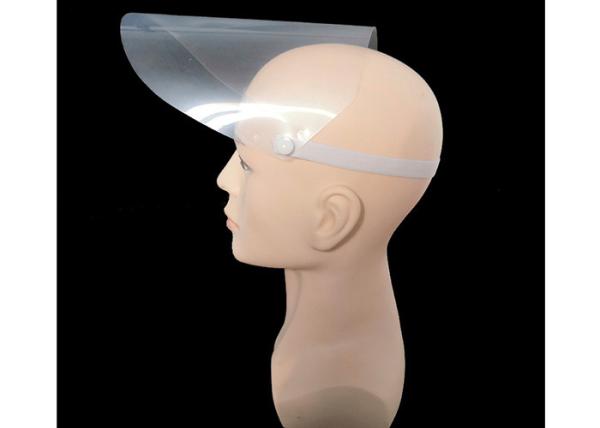 Buy Splash Protection Transparent Reusable Cleanable Face Shield Visors With Elastic Cord at wholesale prices