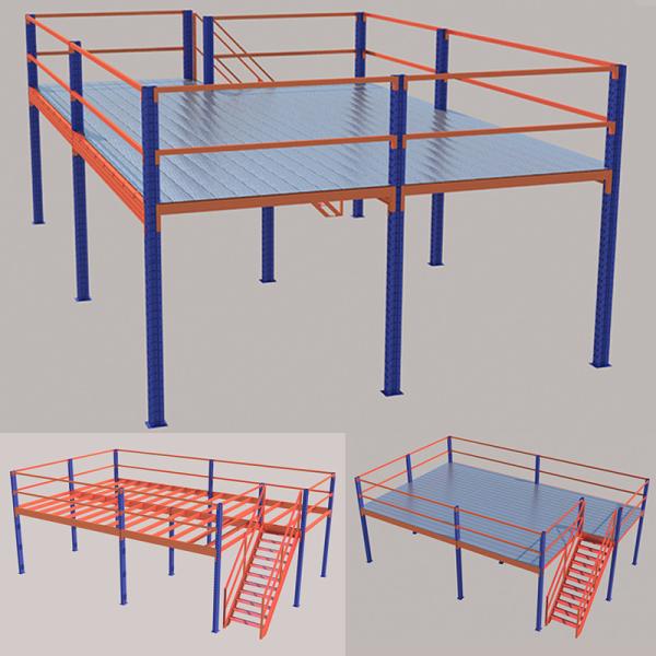 Powder Coating Mezzanine Racking System Q235B Mezzanine Floor Racking