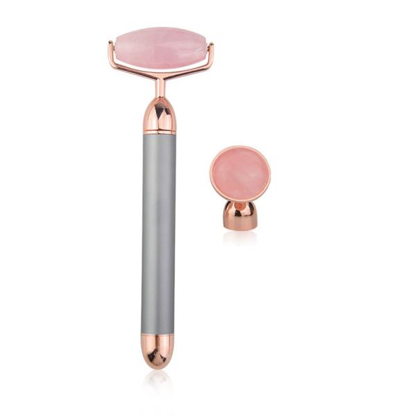 Buy USB Electric Rose Quartz Face Jade Rollers Vibrating Detachable at wholesale prices