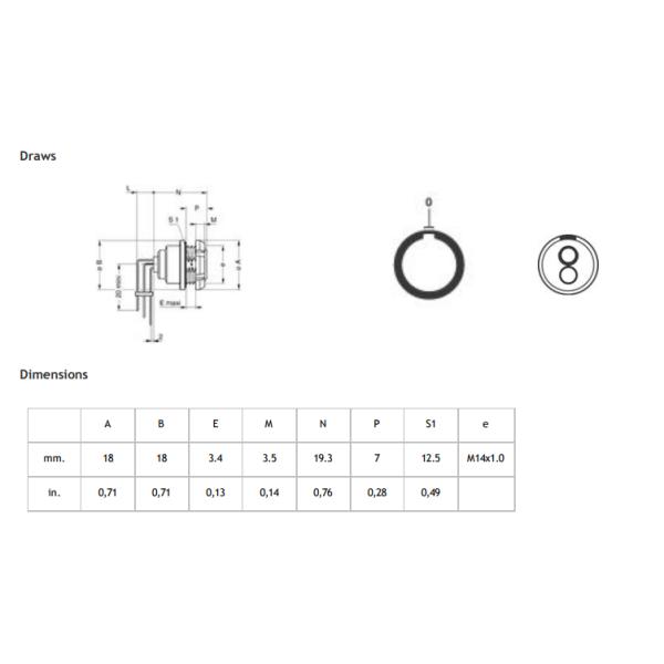 Right angle pin Female print 90° PCB connector waterproof connector Lemo EEG 0K 302
