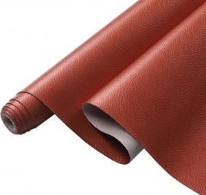 China 3MM Artificial Fake Leather Vinyl Fabric Waterproof Fake Leather Pvc For Tablecloth on sale