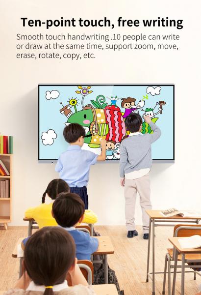 65 Inch Touch Screen Interactive Whiteboard Adjustable Pointer Teaching Children