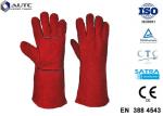 Leather Heat Resistant PPE Safety Gloves Soft High Dexterity For Welding Oven