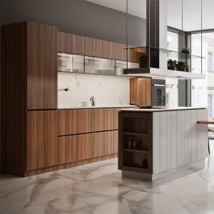 Quality Waterproof Solid Wood Floor Cabinet Modular Kitchen Cabinets for sale