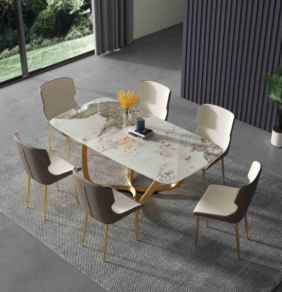 Buy Bright Modern Rectangular Dining Tables Italian Simple Home Rectangle Breakfast Table Set at wholesale prices