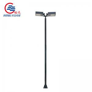 Quality Polygonal Steel Street Light Pole Hot Dip Q235 Double Arm for sale