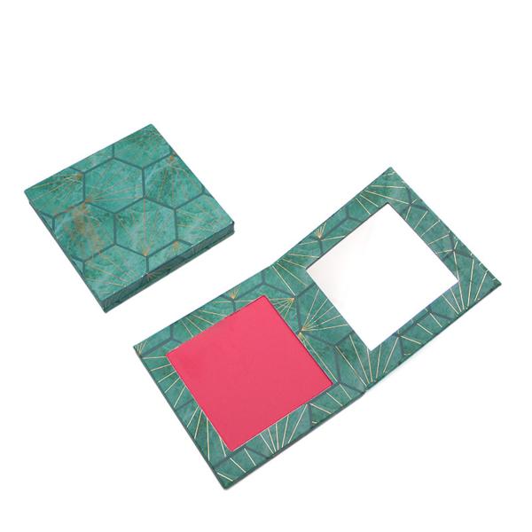 Buy Single Empty Eyeshadow Palette Packaging With Mirror Custom Square Cardboard at wholesale prices