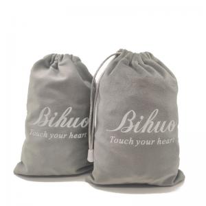 China Cotton / Satin Drawstring Gift Pouch , 15x20cm Drawstring Dust Bag on sale