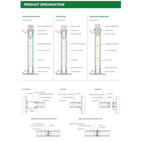 Width 700mm Commercial Acoustic Sliding Partition Walls For Hotel Soundproofing