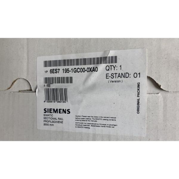 SIEMENS 6ES7195-1GC00-0XA0 SIMATIC DP, MOUNTING RAIL FOR ET 200M, 2000 MM LONG, FOR HOLDING BUS MODULES FOR REMOVAL AND INSERTION FUNCTION
