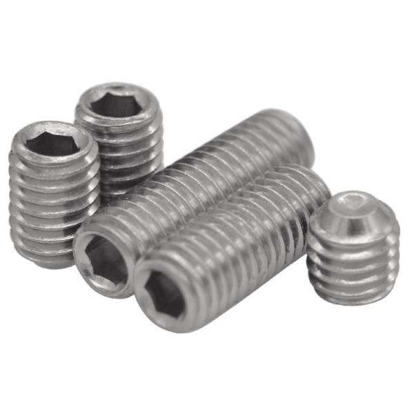 Buy M12*10-M12*40 SS Endless Screw Hexagon Socket Set Machine Screw With Flat Point at wholesale prices
