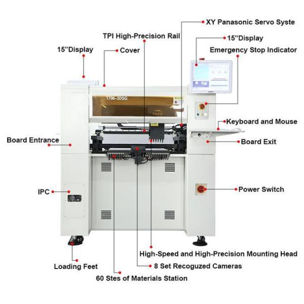 600W Electronic 13000CPH SMT Mounting Machine For LED Lamp Beads