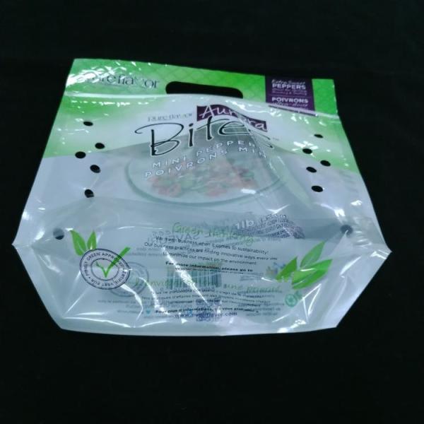 High quality Custom printed grape packaging plastic PP k bag with hole punch
