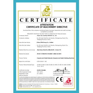 Leadtop Pharmaceutical Machinery Certifications