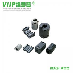 China VIIP 7mm Cable EMI Suppressor Using Cylindrical Ferrite Ring Core Clip On Type on sale