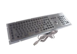 Quality PS2 107 Keys IP65 Stainless Steel Numeric Keypad With Trackball for sale