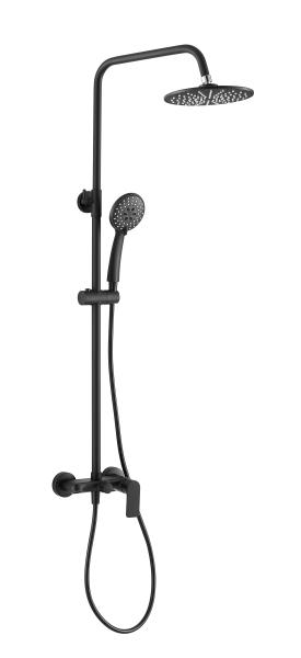 Buy Slide Bar Wall Mounted bath Shower Column Set Rain Shower Head 3 Functions at wholesale prices