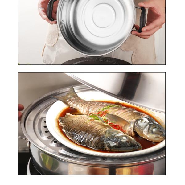 Wholesale 28cm Cooking Pot 2 Layer Cooking Steamer Stainless Steel Food Steamer Steamer Pot With Lid