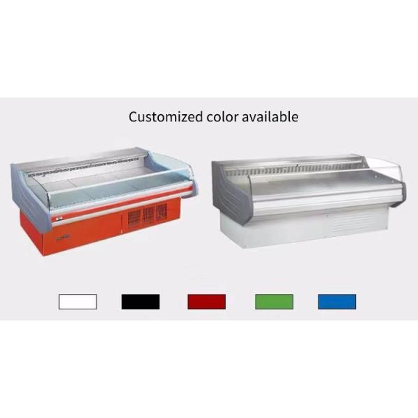 Painted Steel Meat Deli Display Cooler Grey Color Multiscene