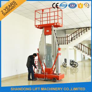 Quality 200kg Capacity 12m Height Hydraulic Aluminium Ladder Aerial Work Platform Lift With CE for sale