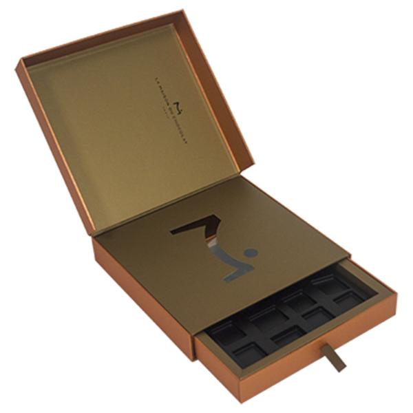 Gold Metallic Food Gift Box Packaging Flip Top Paper Chocolate Box