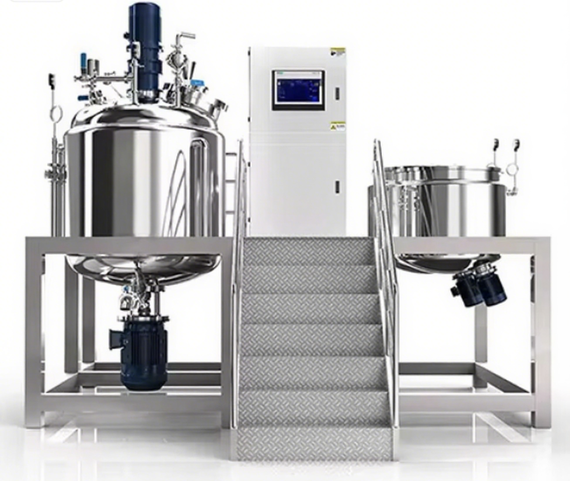 Quality Jacket Heating Vacuum Homogenizer Mixer 300L For Cosmetic Cream for sale