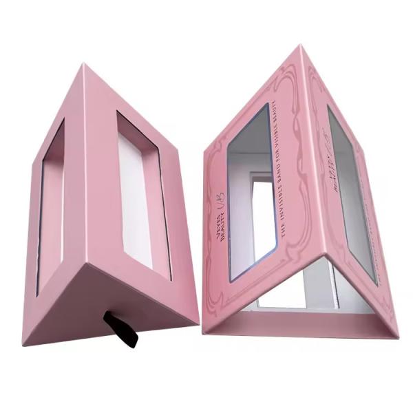 Customized Sliding Drawer Box Paperboard Empty Eyelash Box With Window For