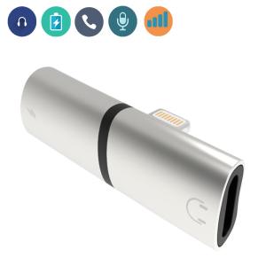 No Extra Software Headphone Jack Adapter 2 In 1 Dual Lightning Splitter For IPhone