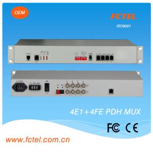4E1+4FE with Fiber 1+1, Power1+1 and  vlan  PDH Fiber Optical Multiplexer